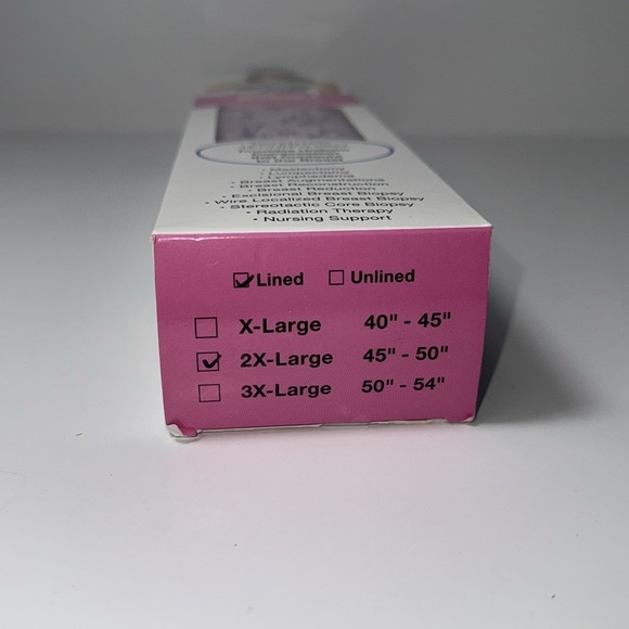 EaB Medical compression products breast binder 2X large floral lavender lined - Picture 2 of 5